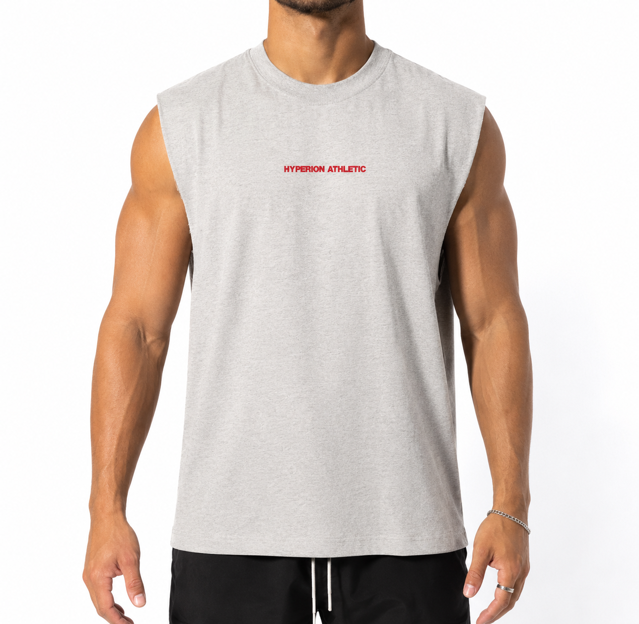 Red Embroidered Tank Top