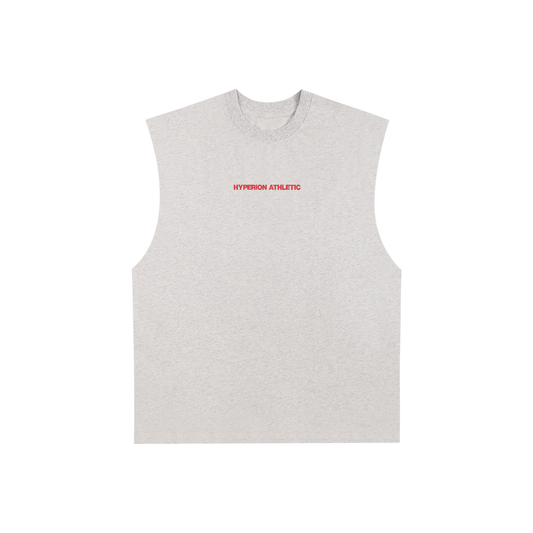 Red Embroidered Tank Top