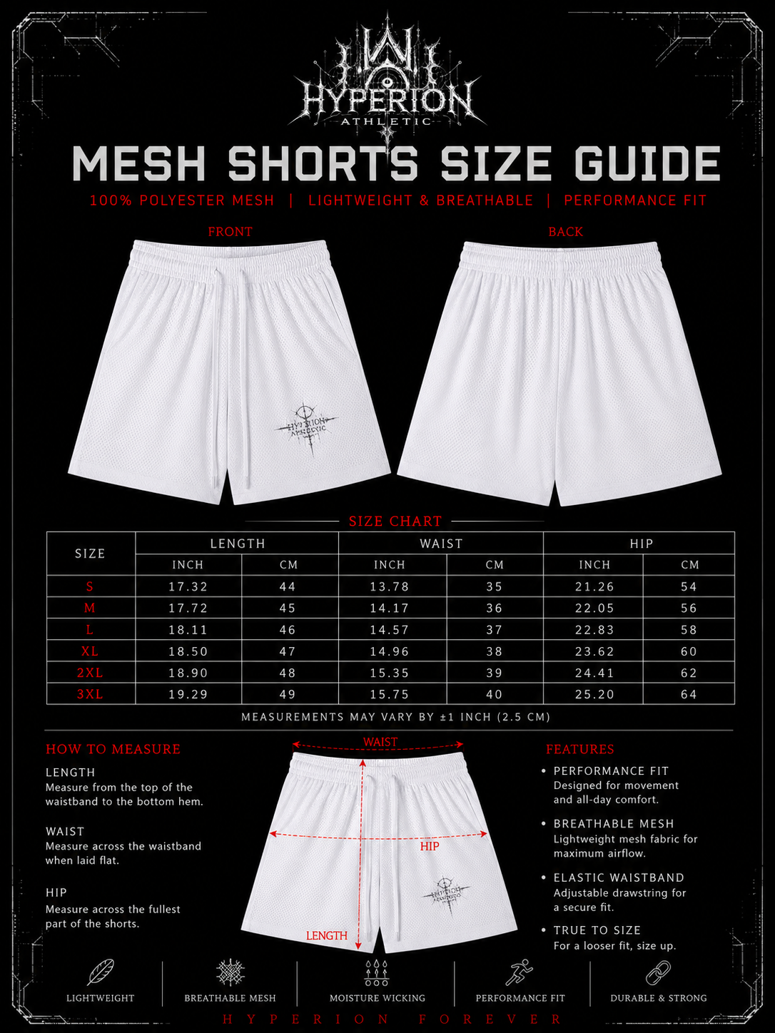 "The Forsaken" Mesh Shorts
